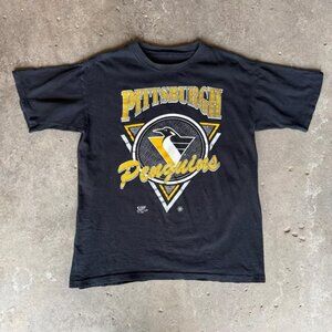 Vintage 1992 Pitt$burgh NHL Hockey T Shirt 90s Retro Tee